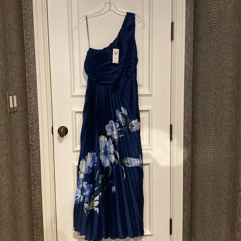 The A&F Giselle Pleated One-Shoulder Maxi Dress